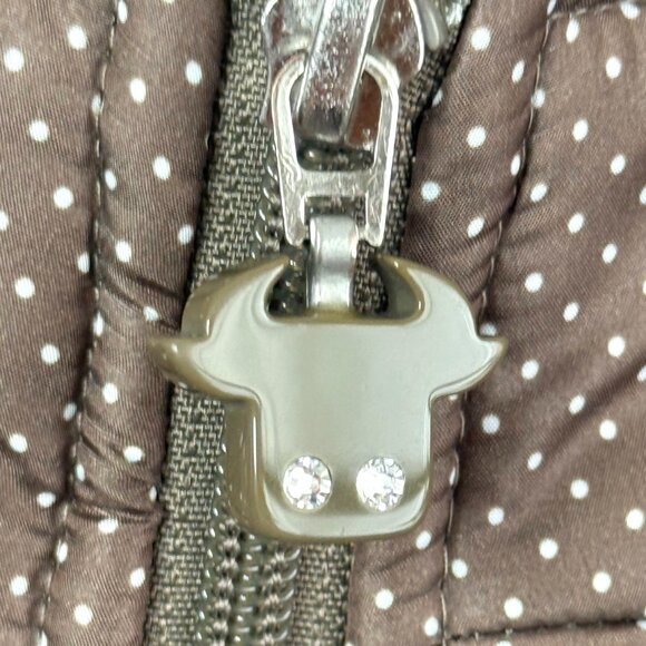 Giordano Junior Polka Dot Hooded Puffer Jacket Girl 5-6 Years Brown - Picture 4 of 10